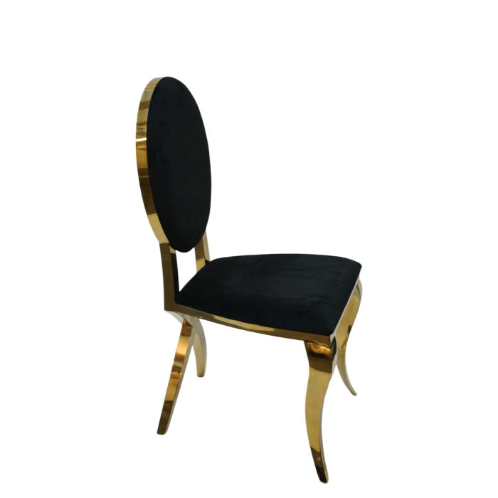 SILLA LUXURY OVAL DISEÑO DORADO - Imagen 3