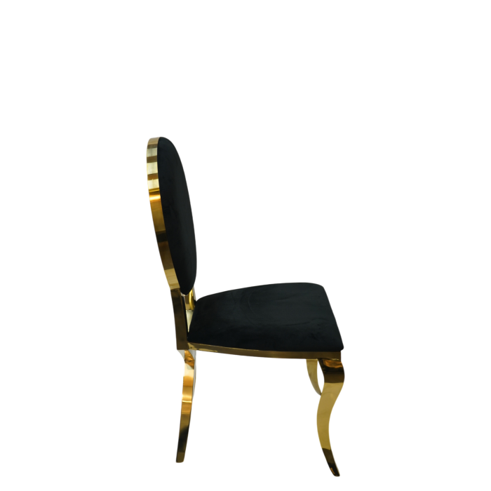 SILLA LUXURY OVAL DISEÑO DORADO - Imagen 4