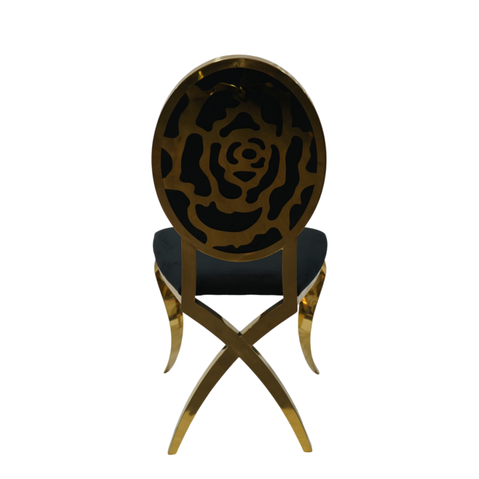 SILLA LUXURY OVAL DISEÑO DORADO