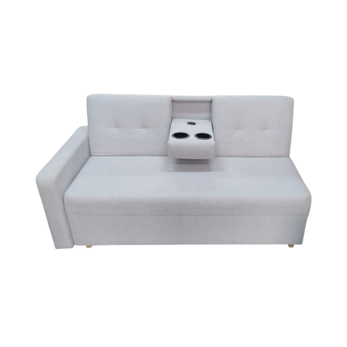 Sofa Futon/Posavasos/ Ecocuero -3cuerpos-USB - Imagen 2